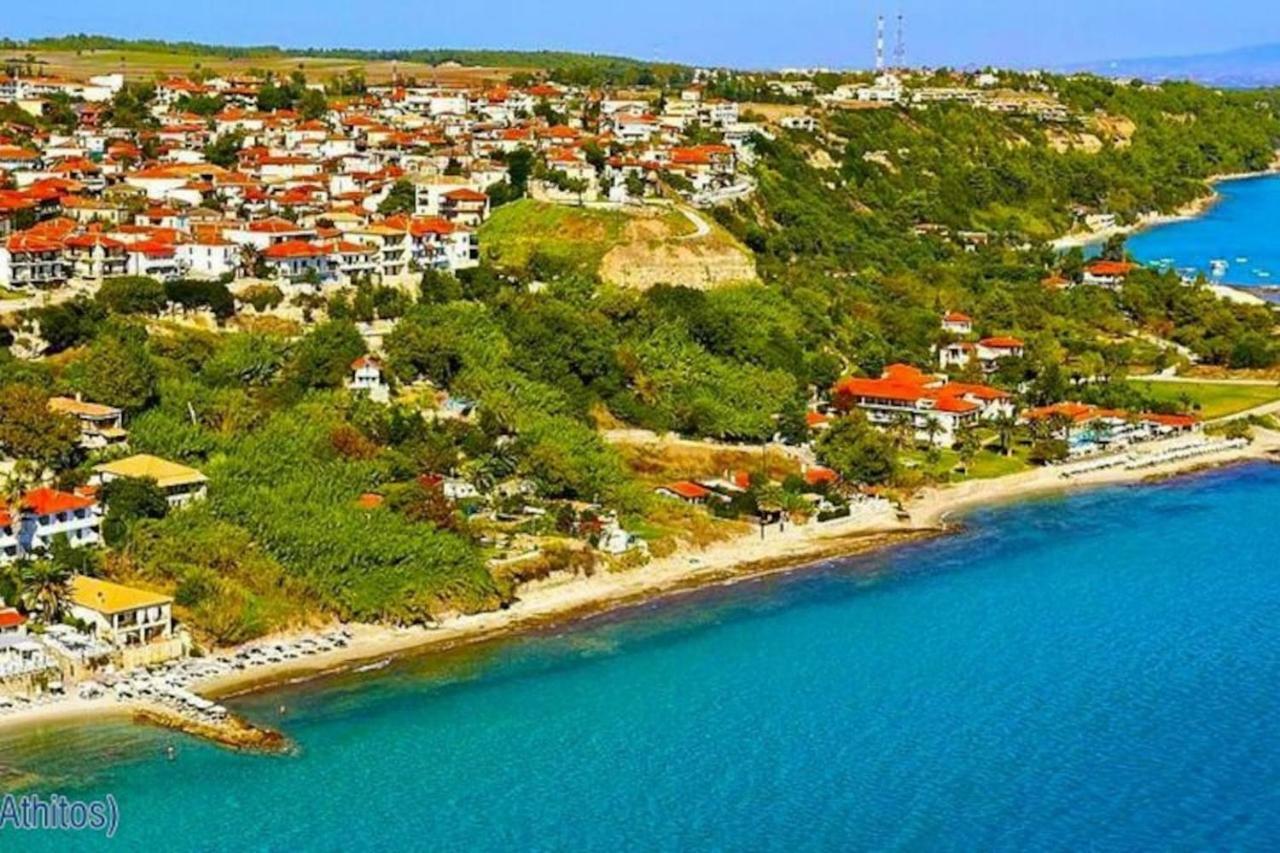 Beautiful Studio in traditional Afytos Halkidiki-UVC sterilized Exterior foto